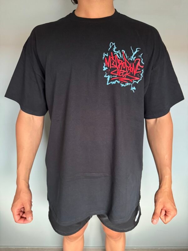 Camiseta Negra "Microphone Check" - Imagen 2