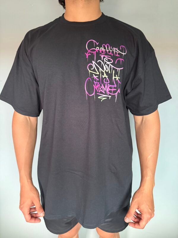Camiseta Negra "Graffiti Skull" - Imagen 2