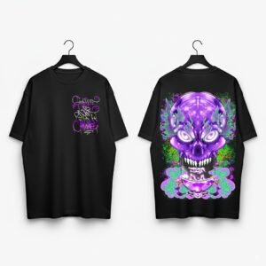 Camiseta Negra "Graffiti Skull"