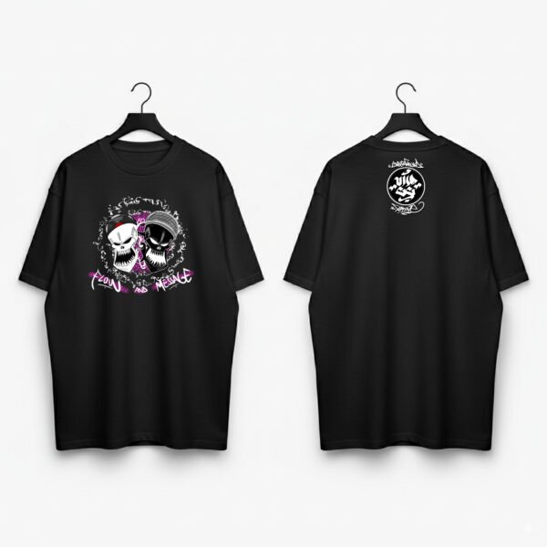 Camiseta Negra "Mensaje y Flow"