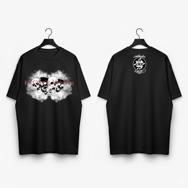 Camiseta Negra "Mensaje y Flow 2"