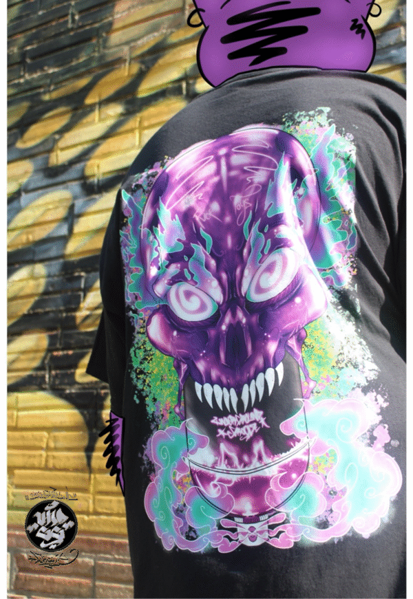 Camiseta Negra "Graffiti Skull" - Imagen 3