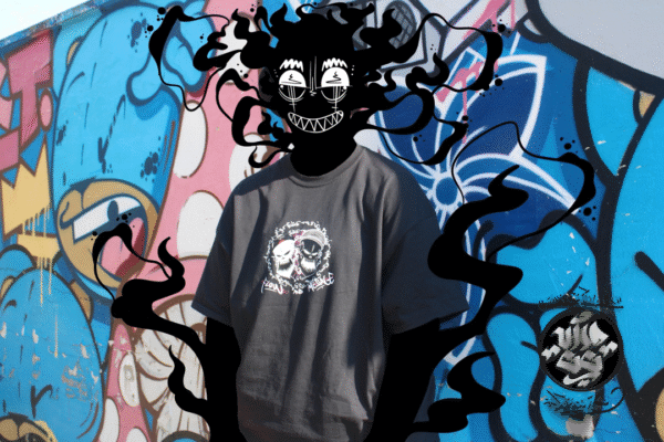 Camiseta Negra "Mensaje y Flow" - Imagen 2