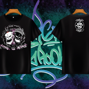 Camiseta Negra "Mensaje y Flow"