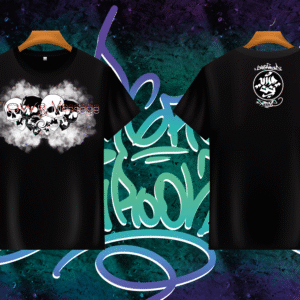 Camiseta Negra "Mensaje y Flow 2"